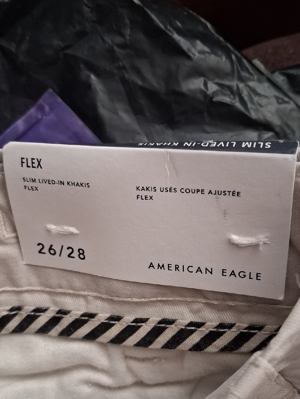 American Eagle Outfitters Slim Lived-In Khakis - Cream